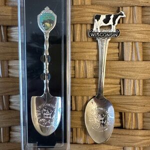 Source Unknown Wisconsin Silver Souvenir Spoons